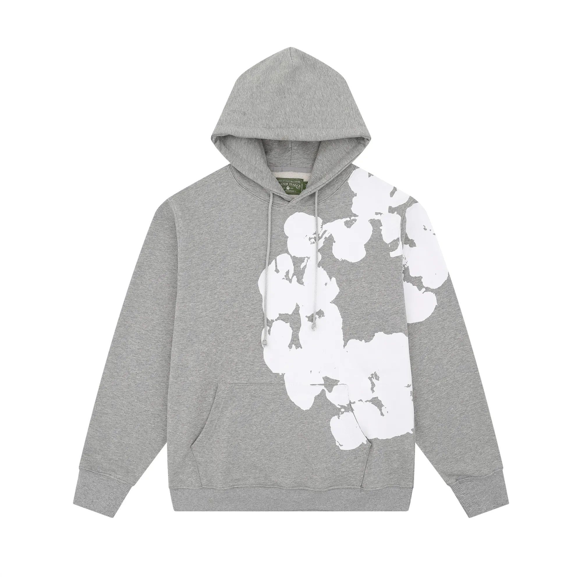 D116# P230 Denim Tears Biggie Cotton Wreath Sweatshirt Black 400g kapok high quality 100% cotton printed hoodie hooded sweatshirt color (color): black (black), gray (gray), Pruple (purple) Size: S M L XL